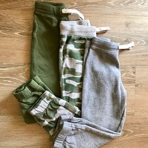 Three Pair Carter’s Little Boys Sweatpants Size 4 & 4/5